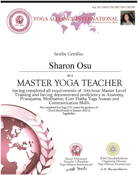 500 hour Master Yoga Teacher